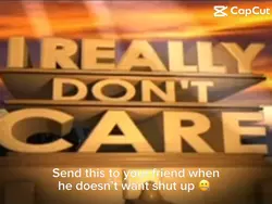 No one cares 