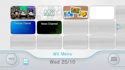 Wii menu temp