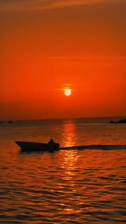 slow motion sunset 
