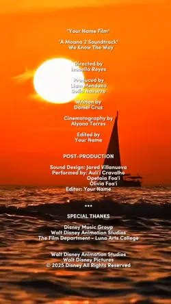 Moana Film Credit