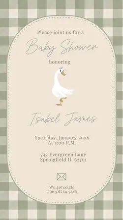 Baby shower goose