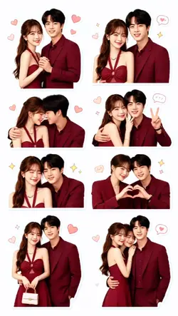 sticker couple trend