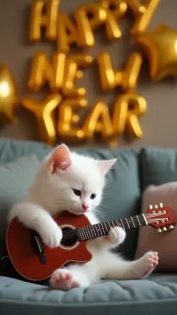 Guitar kitten 
