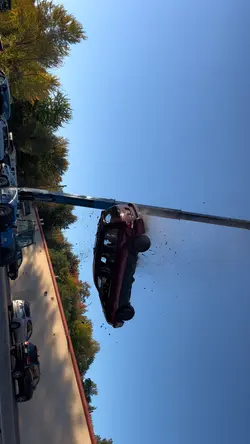 car falling