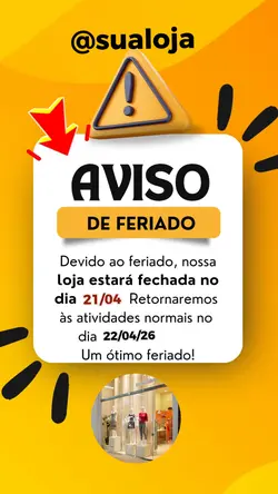 Aviso de feriado