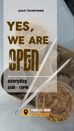 we are open