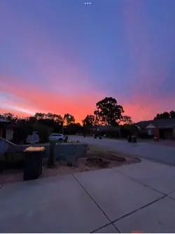 the sky looks pretty