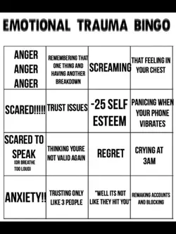 trauma bingo