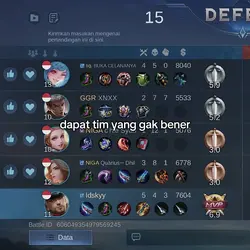 dapat tim gak bener