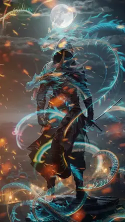 Fire burning&dragon