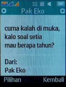 cuma kalah di muka