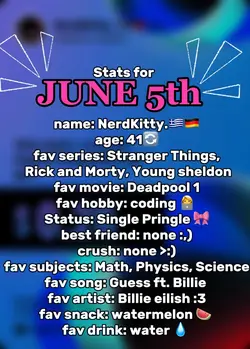 June Stats!!🧏‍♀️👩‍💻🎀
