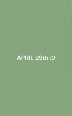 April 29th!