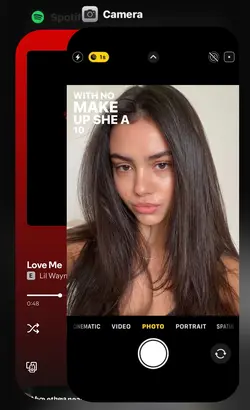 With no makeup 