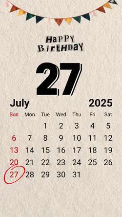 HBD 27 JULY 2025