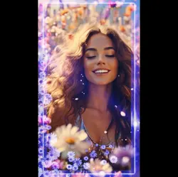 Frame Blue Flowers