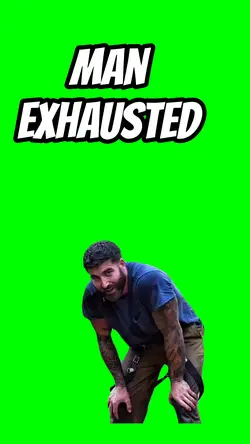 Man exhausted 