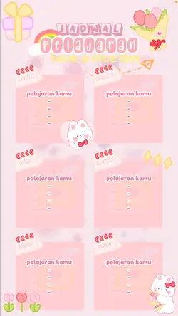 jadwal pelajaran💗🌷🌸