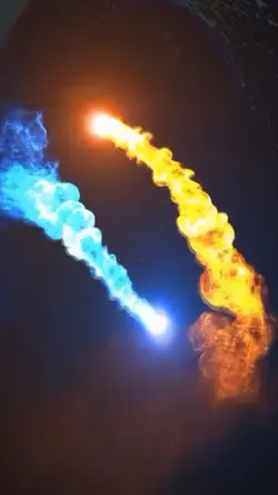 Blue & Red fire