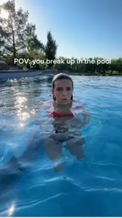 Broke up in the pool
