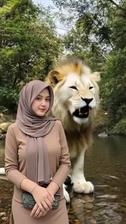 singa putih viral