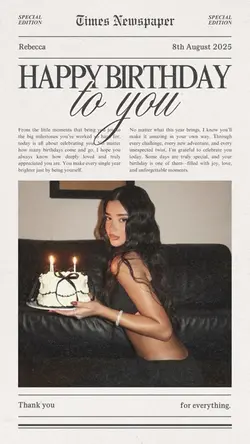 Birthday Newspaper 