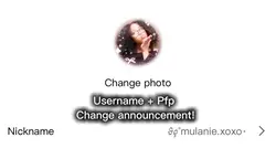 User + pfp change