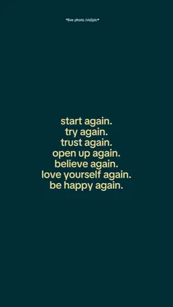 start again