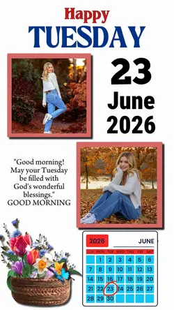 Tuesday 23 june 2026