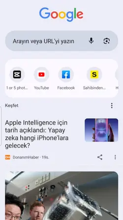 Google arama geçiş 