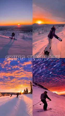 skiing  template 