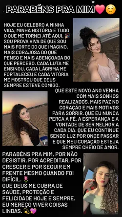 parabéns pra mim