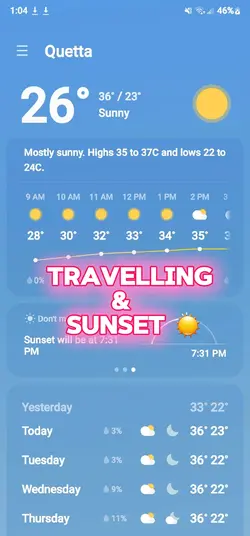 Travelling sunset 