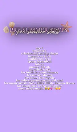 Summer stats