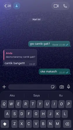 GW CANTIK GAK?