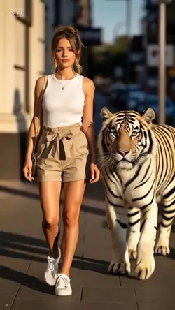 Pet white tiger
