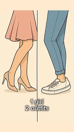 1 girl 2 outfits