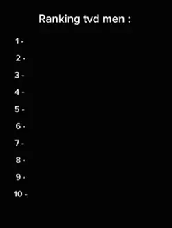 Ranking tvd men 