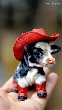 Cute tiny cow