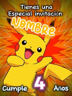 Invitación Pikachu