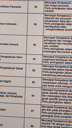 TREND NILAI RAPOT