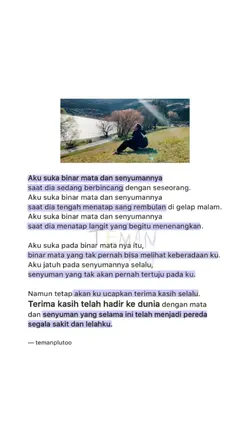 mata dan senyumannya