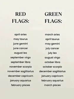 red/green flags