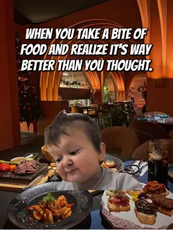 u take abite of food