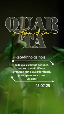 Quarta 15 de julho 