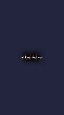 All i wanted was you