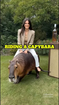 Riding a Capybara