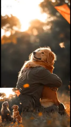 Hugging My dog