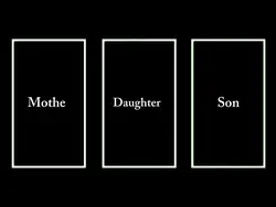 mom, daughter,son