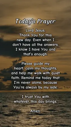 Todays prayer